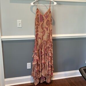 Beautiful flowing gown in fall colors